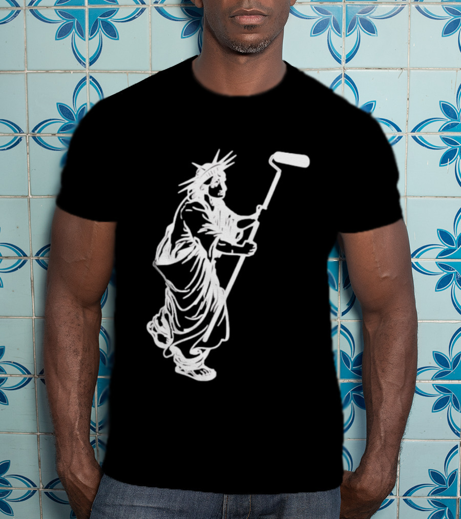 Statue Of Liberty Paint Roller Meme T-Shirt