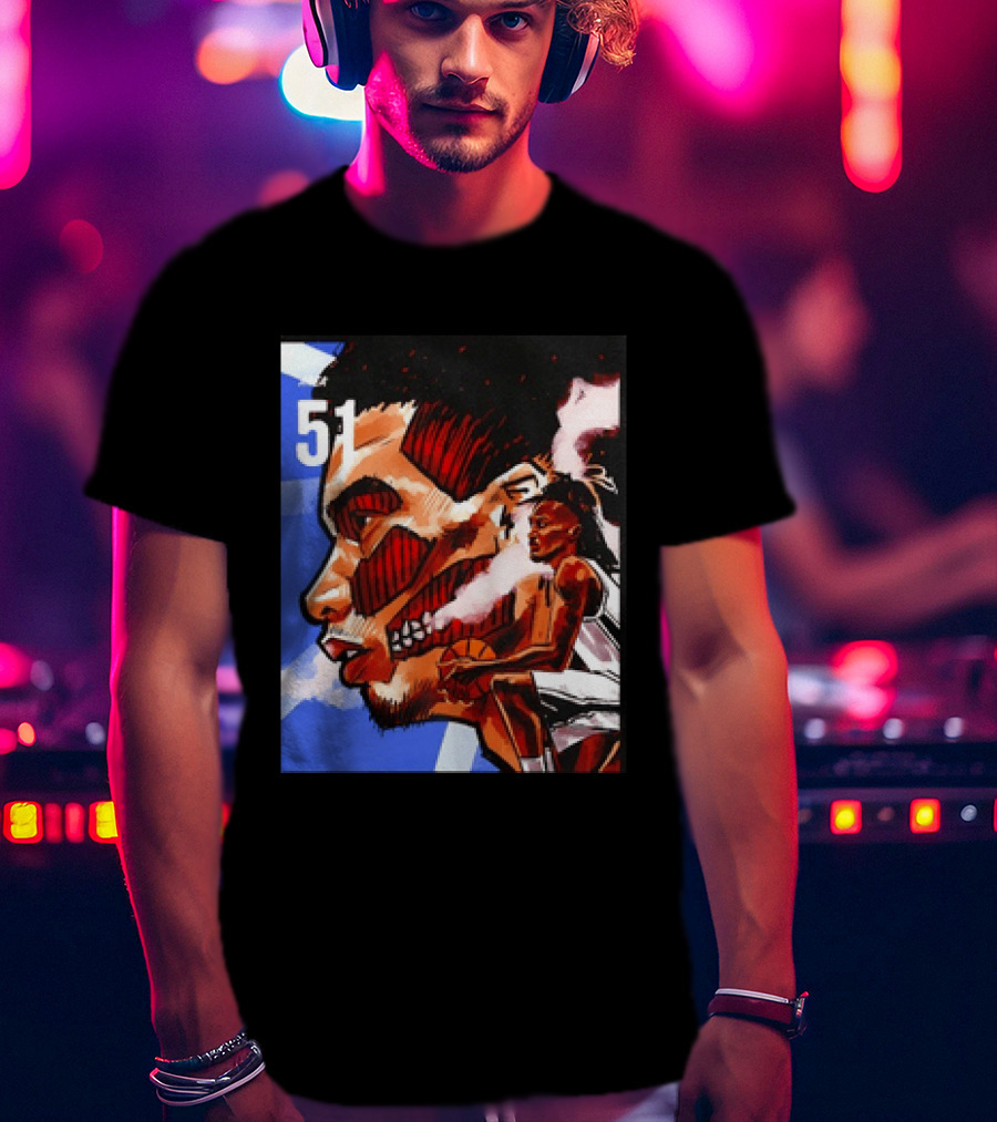 51 Wembanyama Anime San Antonio Spurs Alien T-Shirt