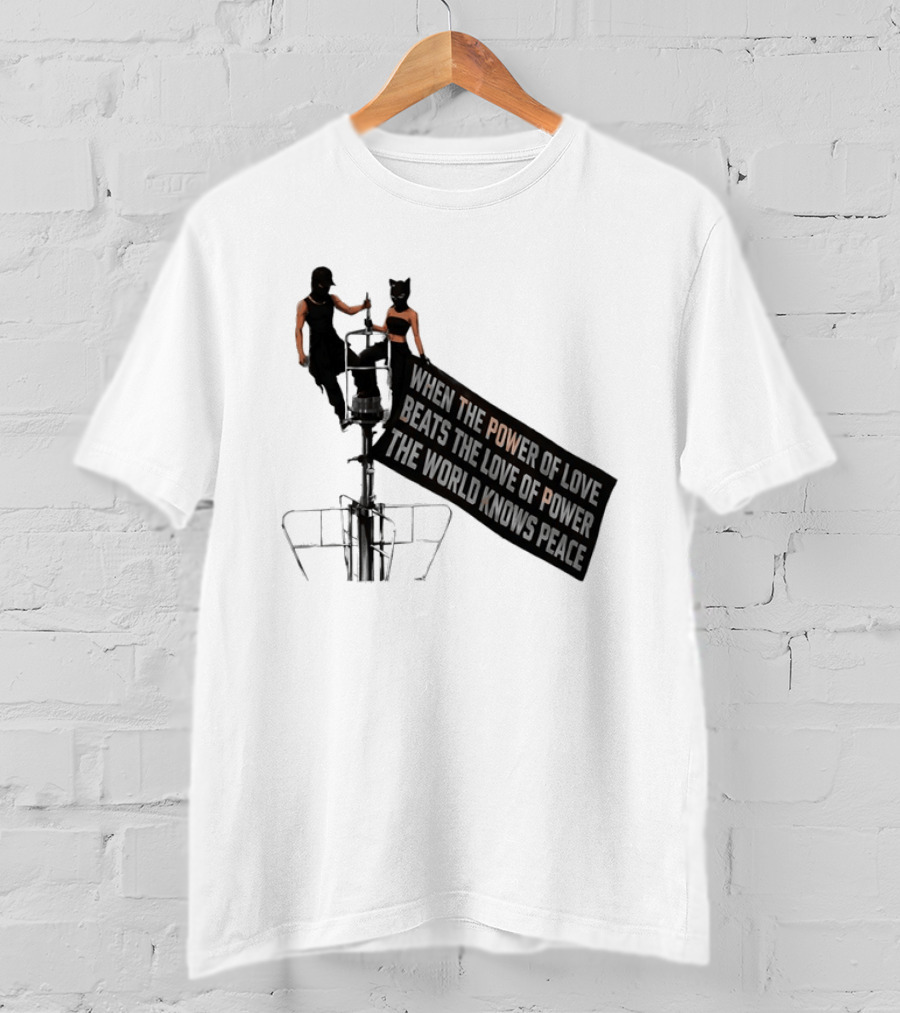 Angela Nikolau Ivan Beerkus Empire State Building Power Of Love Overpowering Love Of Power T-Shirt