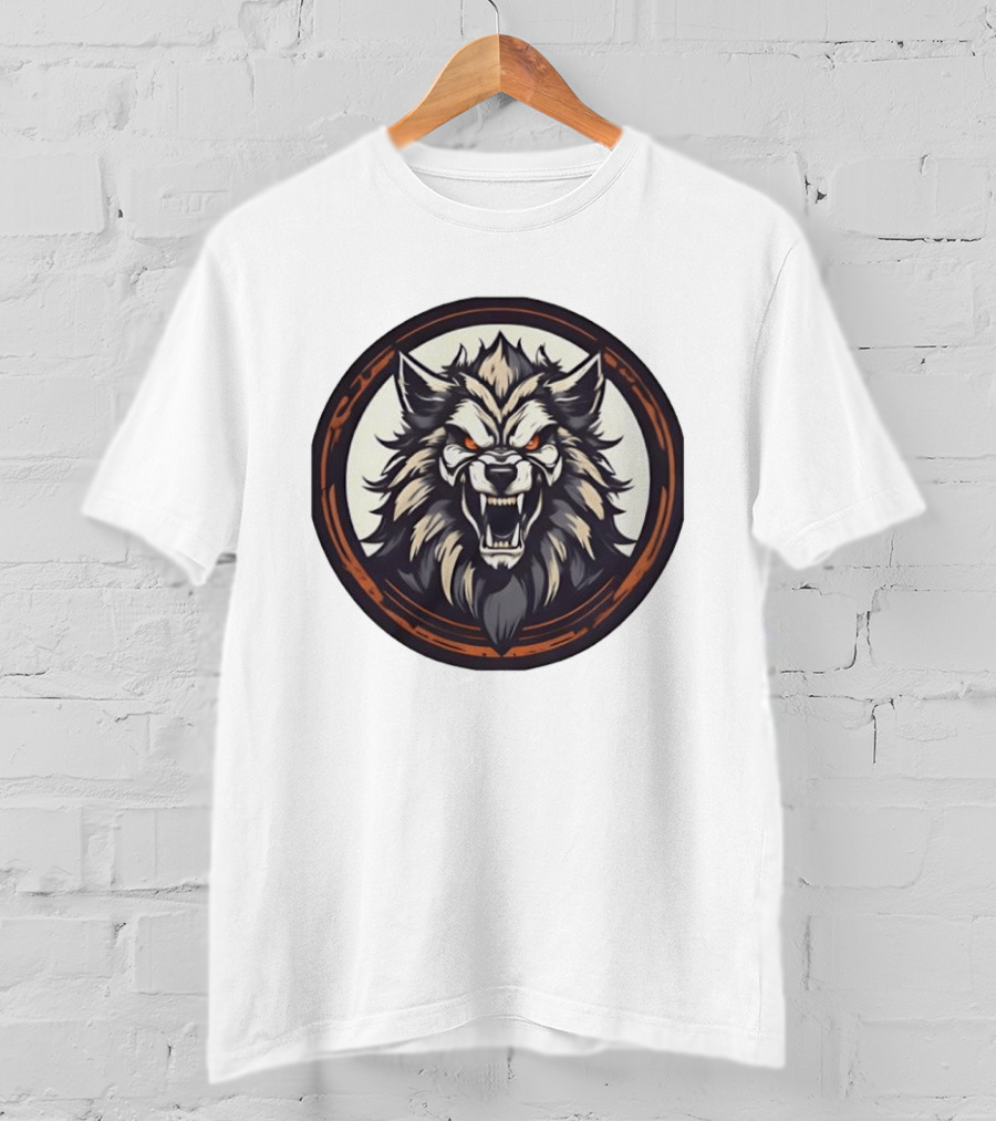 Angry Werewolf Head Fierce Wild Beast T-Shirt