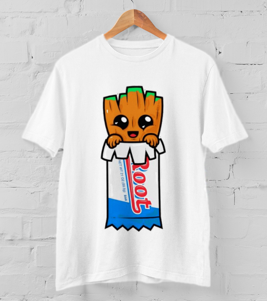 Baby Groot Guardians Of The Galaxy Root Candy Cartoon T-Shirt