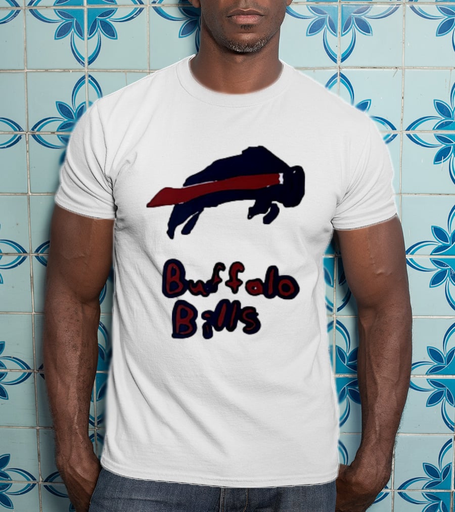 Buffalo Bills Iconic Blue Red Bison T-Shirt