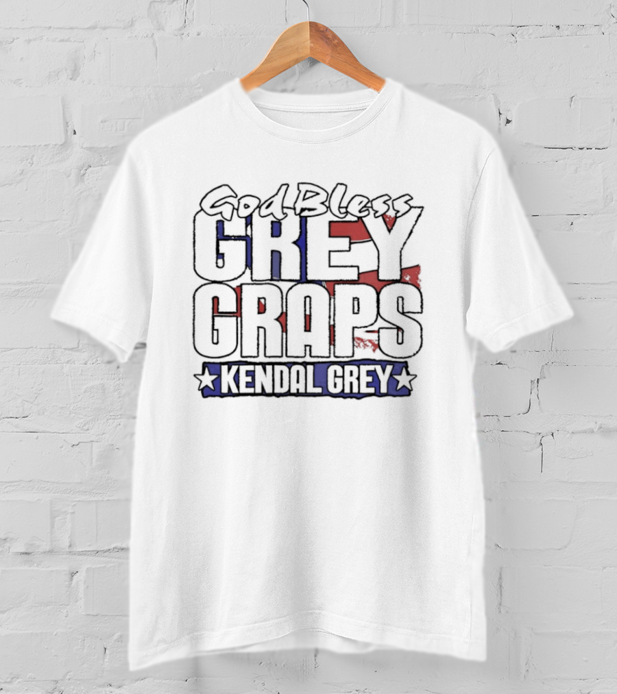God Bless Grey Graps Kendal Grey T-Shirt