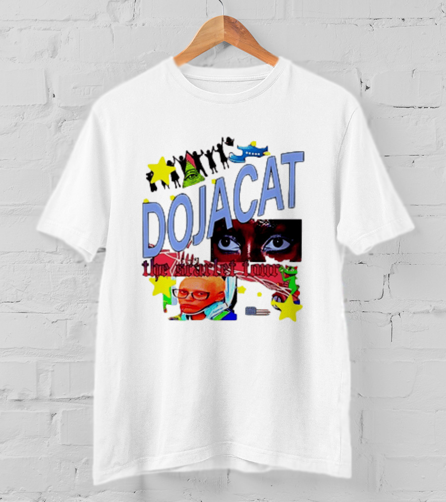 Doja Cat The Scarlet Tour Pop Art Stars And Eyes T-Shirt