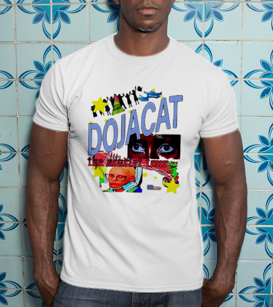 Doja Cat The Scarlet Tour Pop Art Stars And Eyes T-Shirt