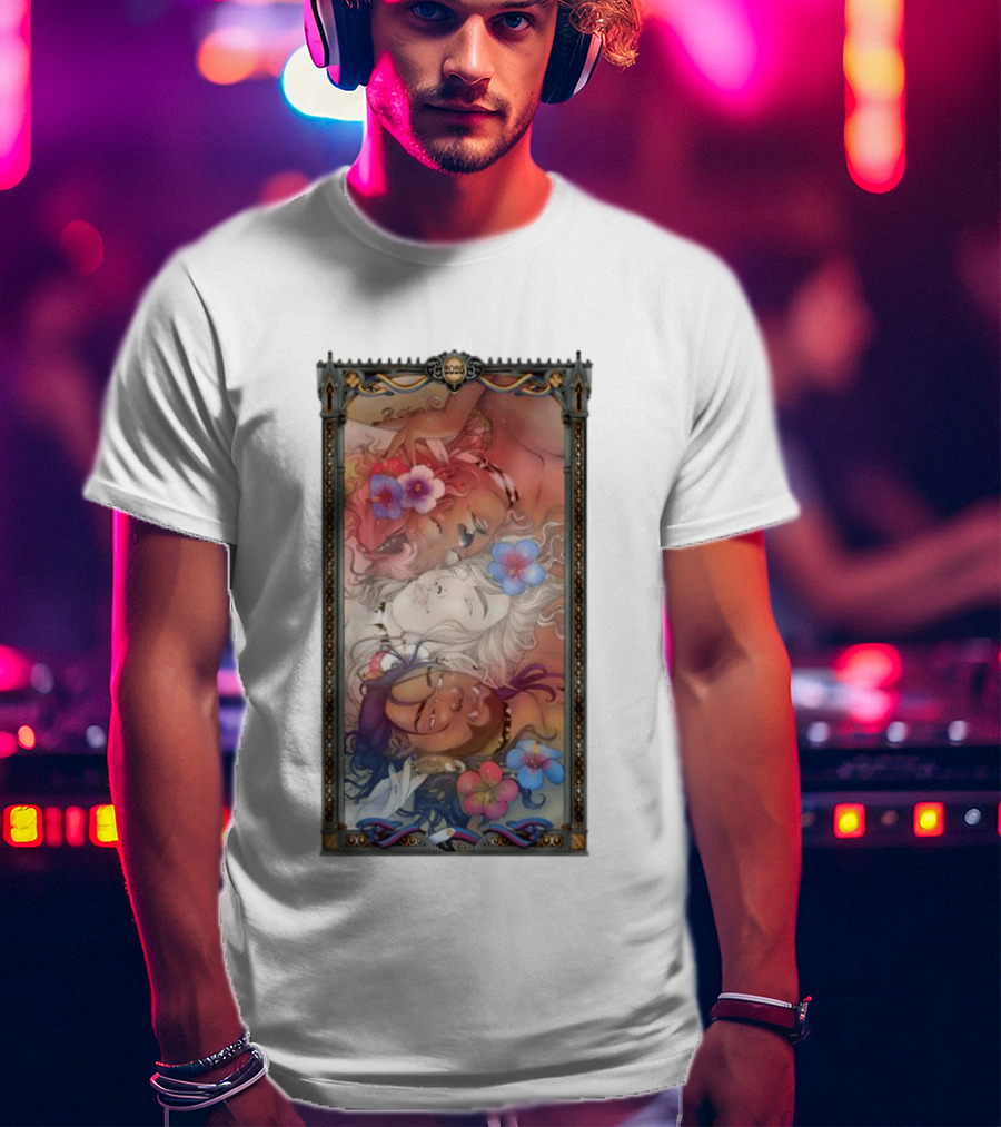 Fantasy Trio 2026 Hibiscus Flowers Tarot Card Pride Month T-Shirt