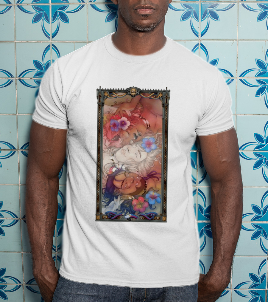Fantasy Trio 2026 Hibiscus Flowers Tarot Card Pride Month T-Shirt