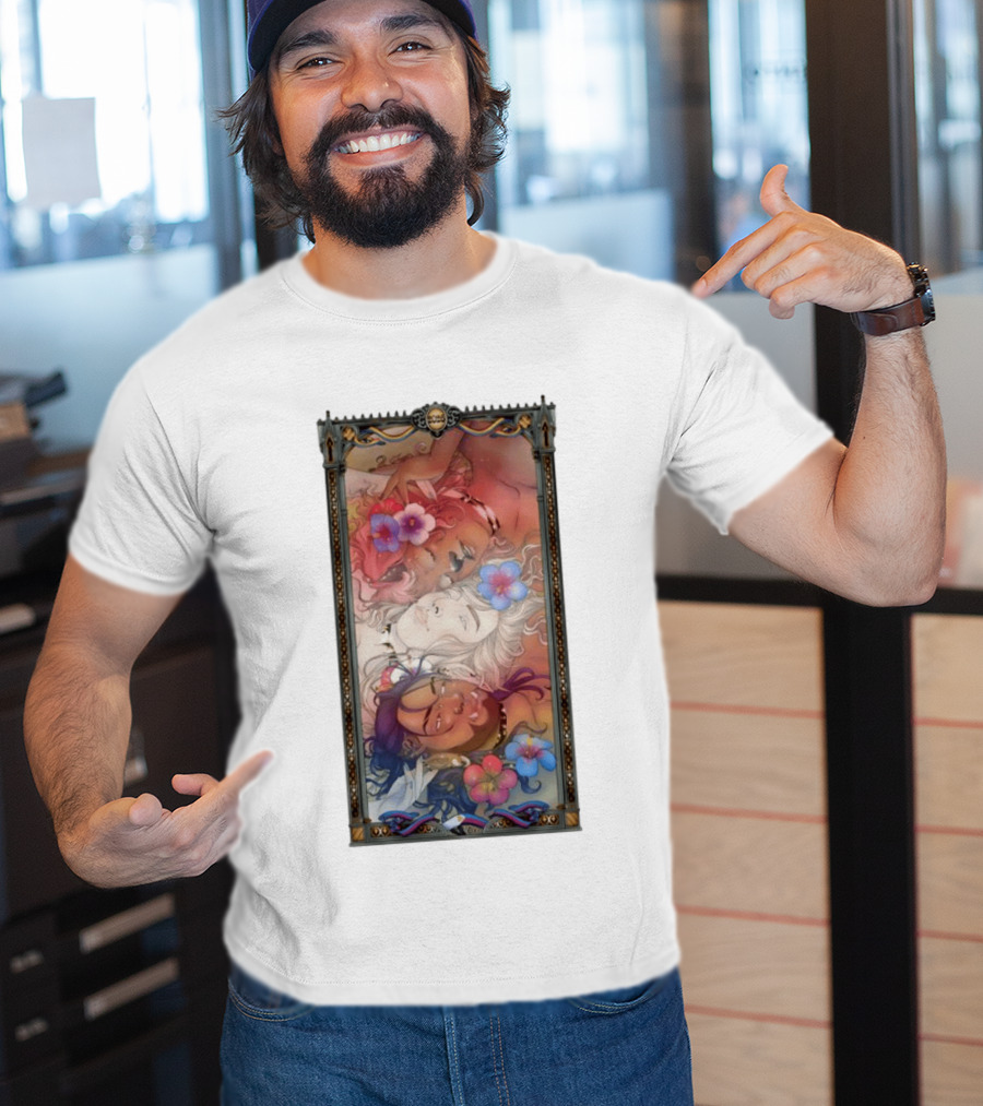 Fantasy Trio 2026 Hibiscus Flowers Tarot Card Pride Month T-Shirt