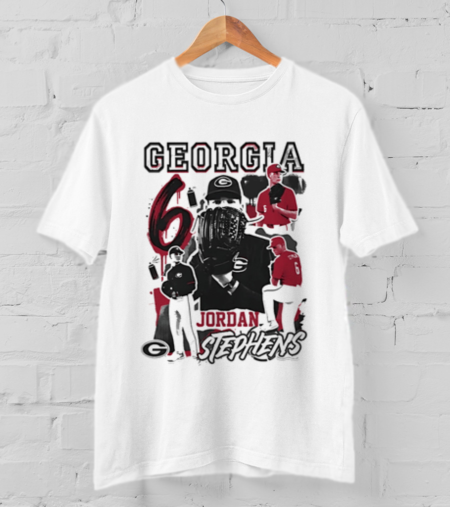 Georgia Bulldogs 6 Jordan Stephens Football T-Shirt