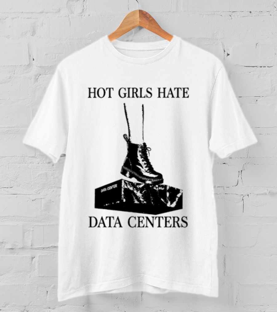 Hot Girls Hate Data Centers With Boots Stomping Computers T-Shirt