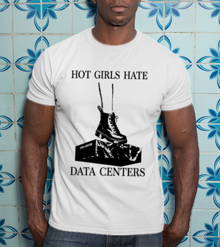 Hot Girls Hate Data Centers With Boots Stomping Computers T-Shirt