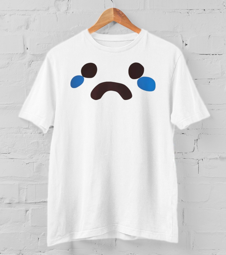 Crying Poop Emoji Blue Tears Sad Face T-Shirt