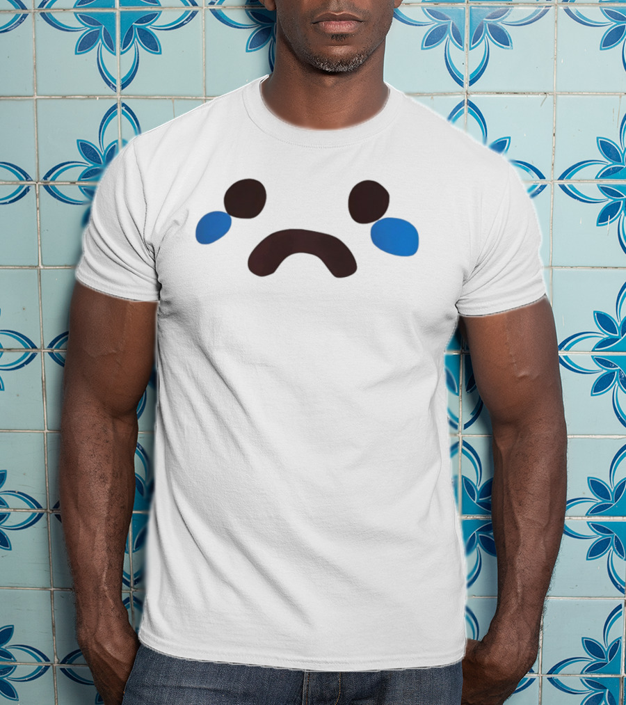 Crying Poop Emoji Blue Tears Sad Face T-Shirt