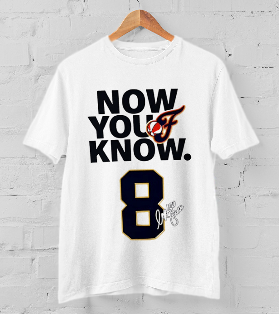 Sophie Cunningham Now You Know Indiana Fever 8 Signature T-Shirt