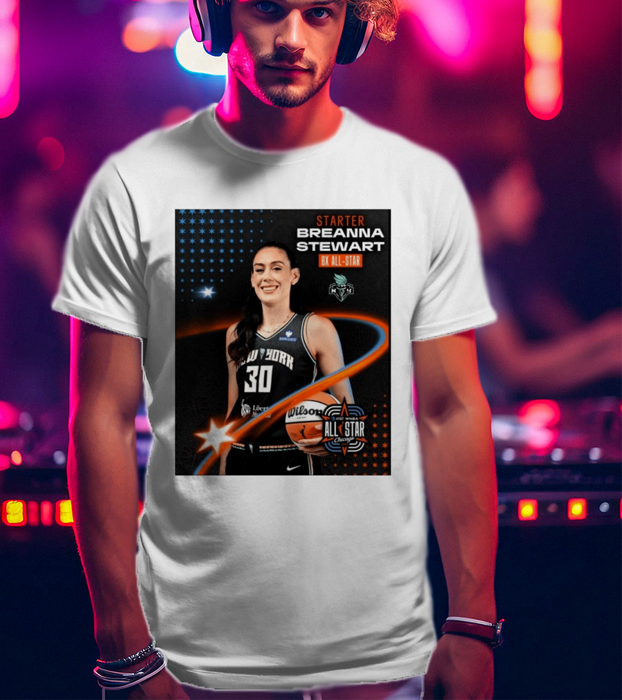 Starter Breanna Stewart 8X All Star New York Liberty AT&T WNBA All Star Chicago T-Shirt