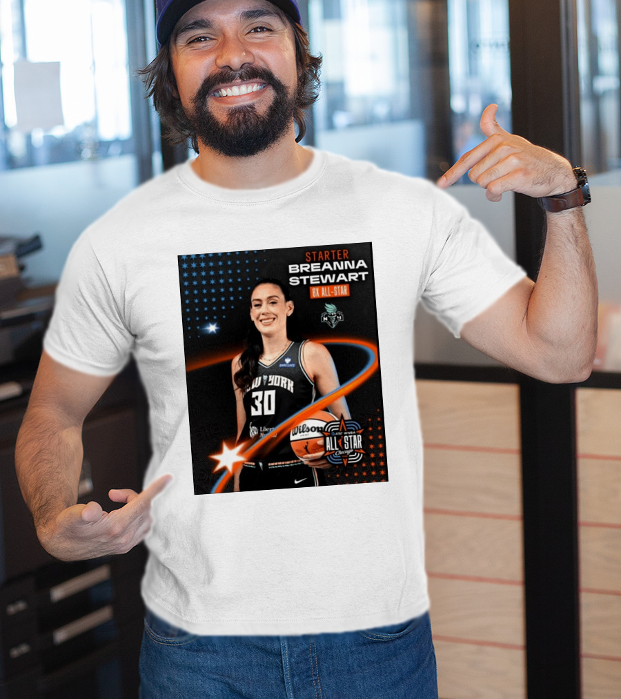 Starter Breanna Stewart 8X All Star New York Liberty AT&T WNBA All Star Chicago T-Shirt