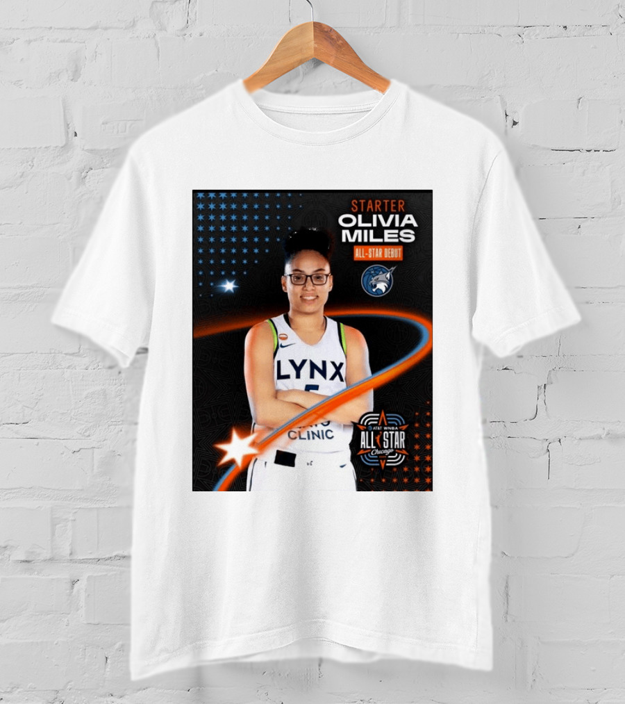 Starter Olivia Miles All Star Debut Lynx AT&T WNBA All Star Chicago T-Shirt