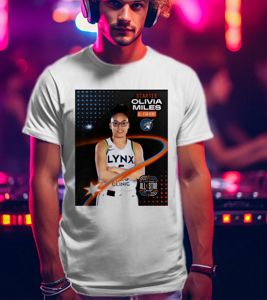 Starter Olivia Miles All Star Debut Lynx AT&T WNBA All Star Chicago T-Shirt