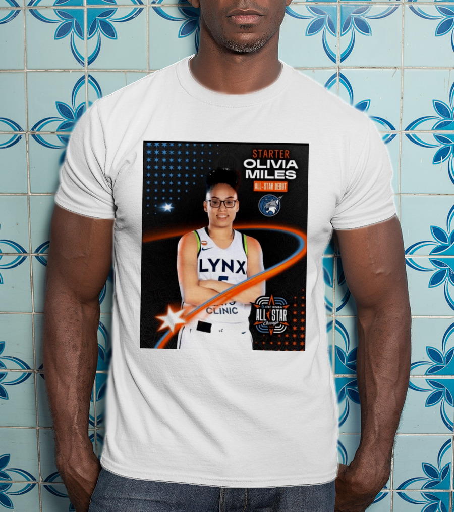 Starter Olivia Miles All Star Debut Lynx AT&T WNBA All Star Chicago T-Shirt