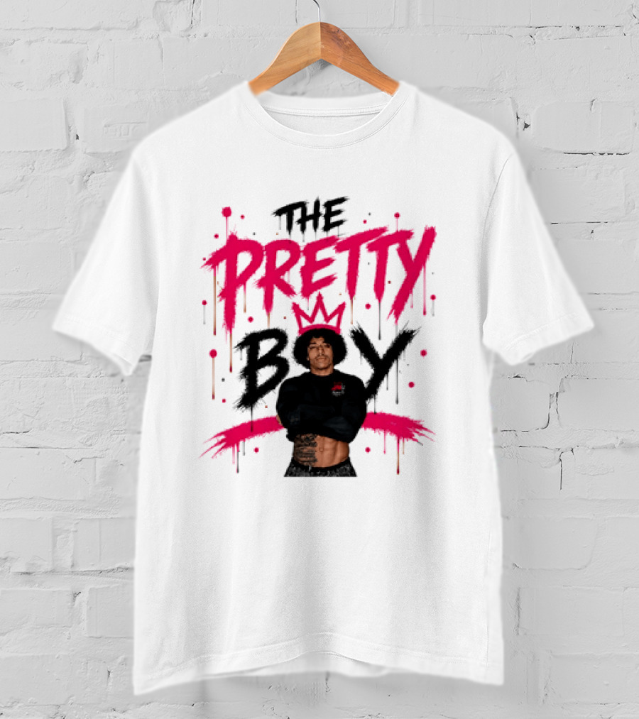 The Pretty Boy Jay King Crop Top With Pink Crown And Dripping Letters T-Shirt