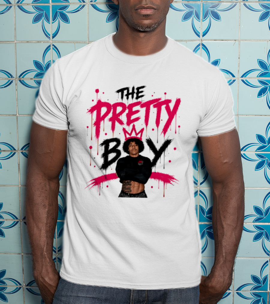 The Pretty Boy Jay King Crop Top With Pink Crown And Dripping Letters T-Shirt