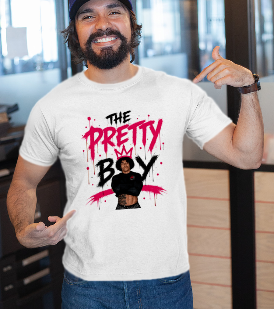 The Pretty Boy Jay King Crop Top With Pink Crown And Dripping Letters T-Shirt