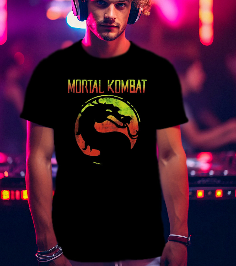 Mortal Kombat Yellow And Red Dragon T-Shirt