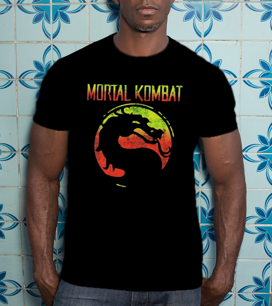 Mortal Kombat Yellow And Red Dragon T-Shirt