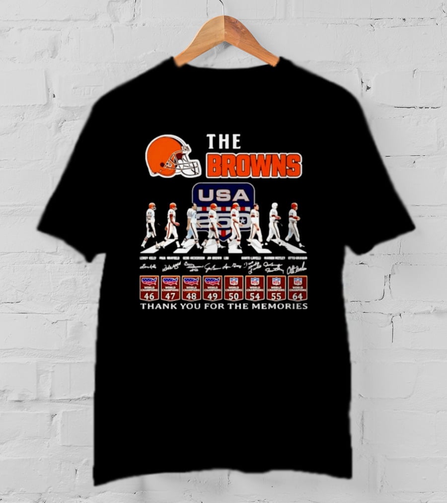 The Browns USA Champions Legends Cross The Road Thank You For The Memories T-Shirt