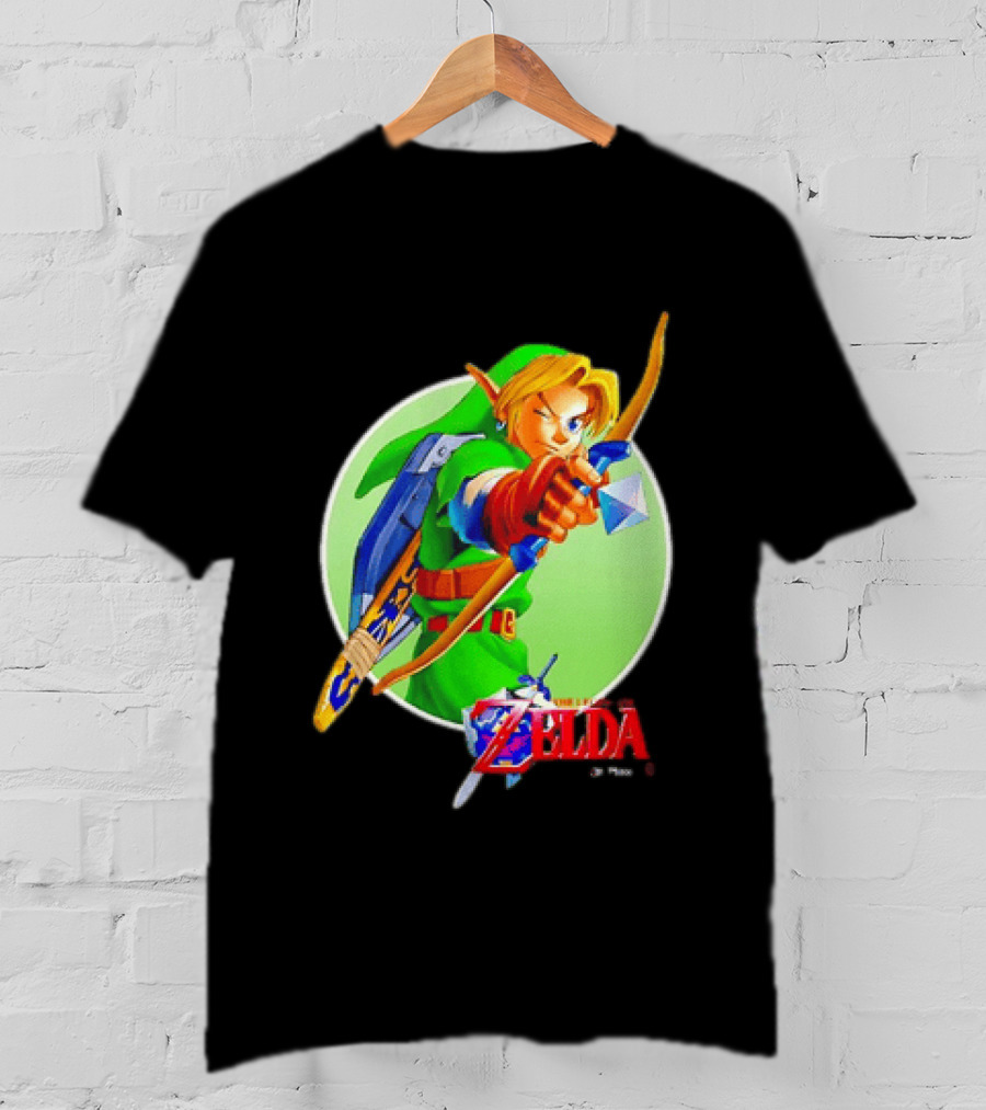 The Legend Of Zelda Ocarina Of Time 3D Link Bow Aiming T-Shirt