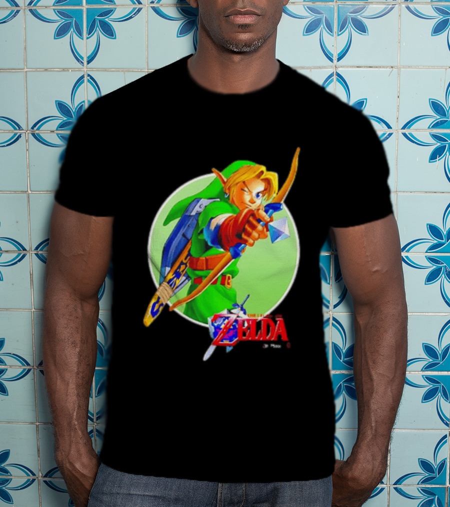The Legend Of Zelda Ocarina Of Time 3D Link Bow Aiming T-Shirt