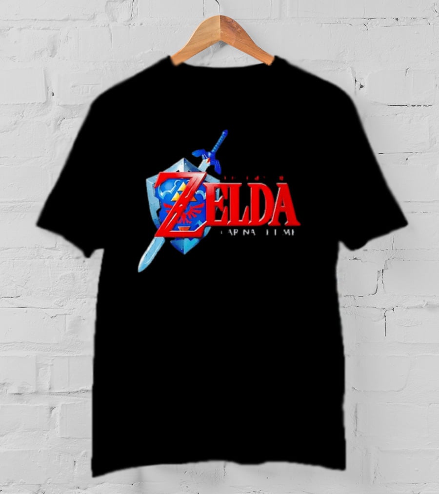 The Legend Of Zelda Ocarina Of Time Shield Sword T-Shirt
