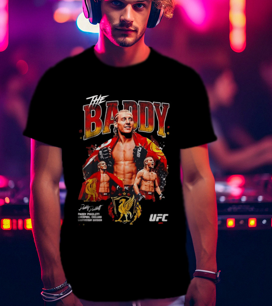 Paddy Pimblett The Baddy UFC Liverpool FC Crest T-Shirt