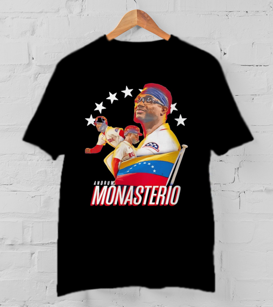 Venezuelan Pride Andruw Monasterio Red Sox Baseball Star T-Shirt