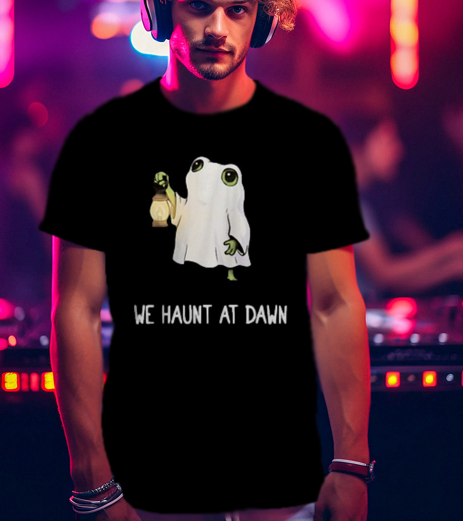 We Haunt At Dawn Ghost Frog Lantern T-Shirt