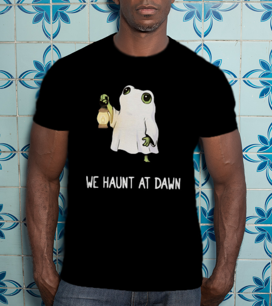 We Haunt At Dawn Ghost Frog Lantern T-Shirt