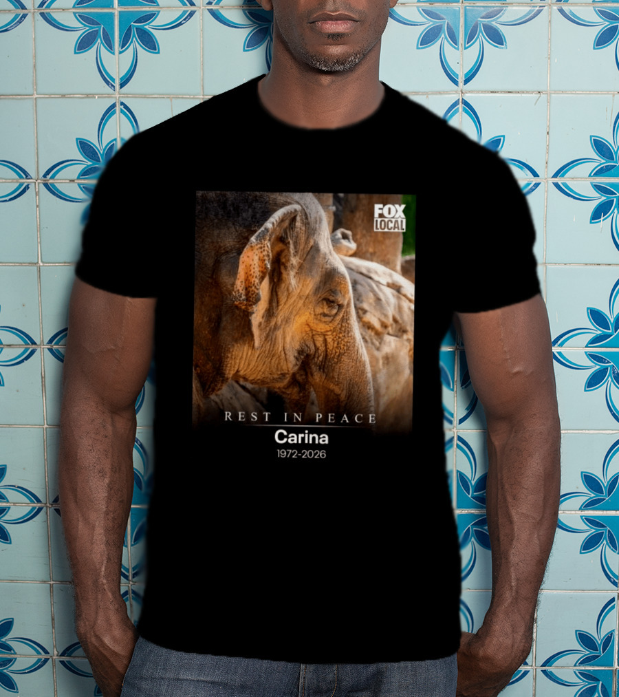 Rest In Peace Carina 1972 2026 Elephant Fox Local Memorial T-Shirt
