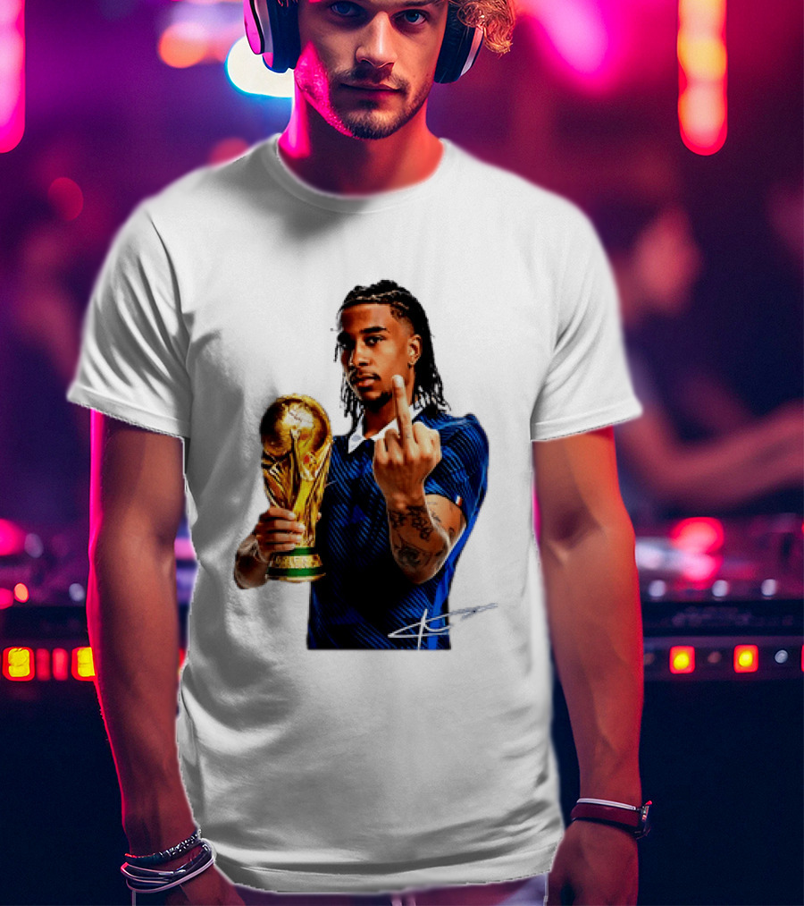 Michael Olise France National Team Middle Finger Trophy Celebration T-Shirt