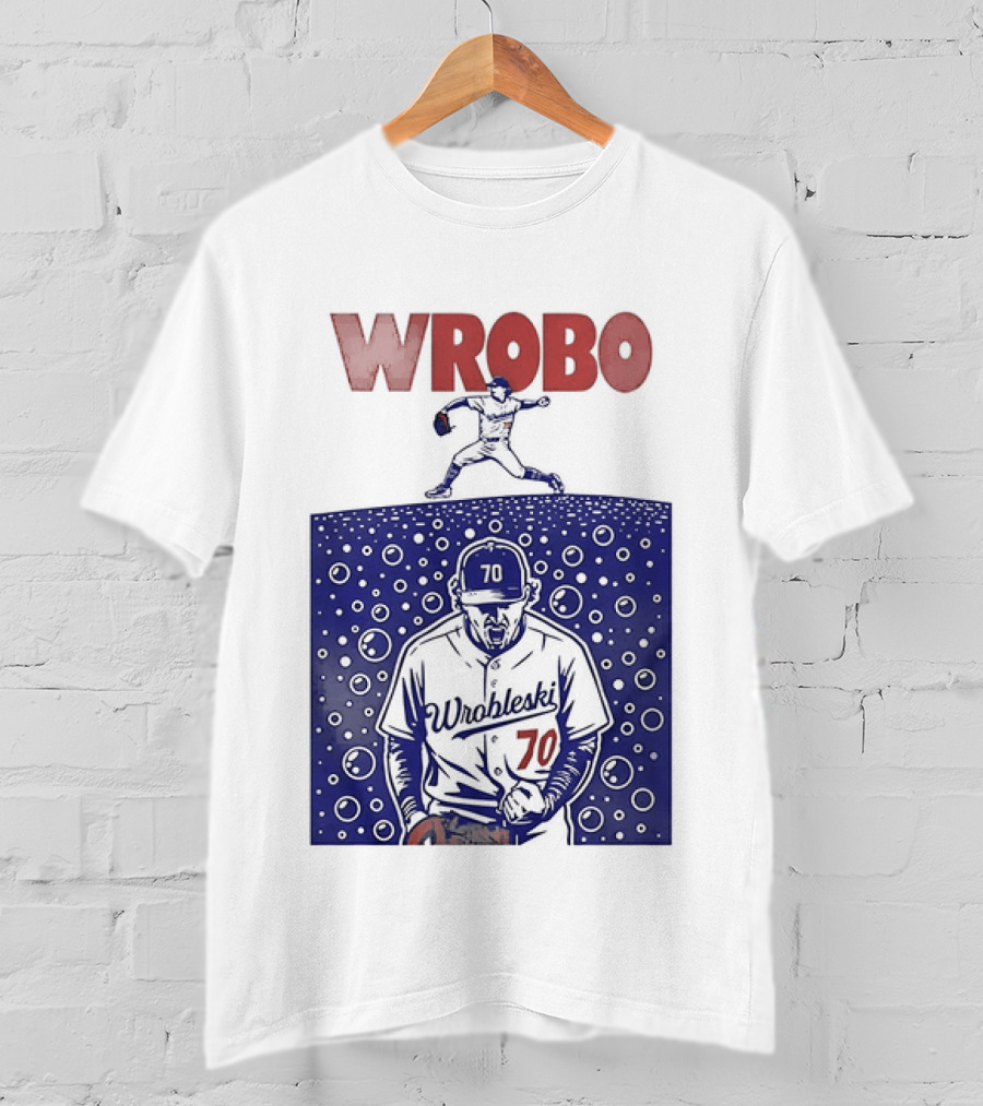 Wrobo Shark Justin Wrobleski Los Angeles Dodgers Baseball T-Shirt