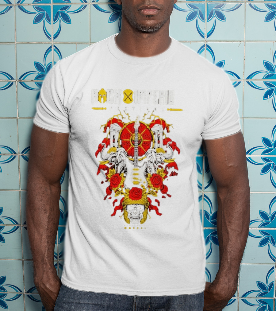 Rock Imperium Festival 2026 Skull Roses Elephants Guitar T-Shirt