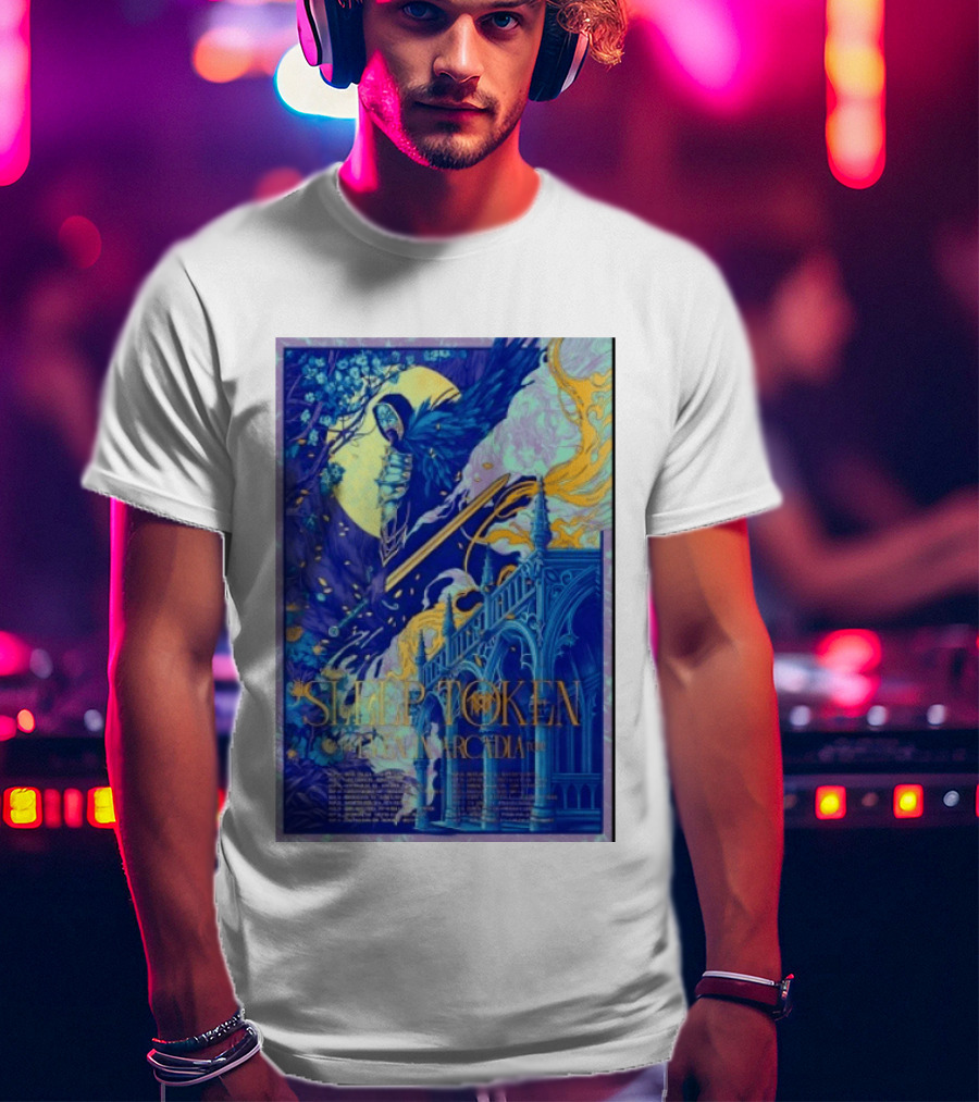 Sleep Token Even In Arcadia Angelic Moonlit Gothic Architecture T-Shirt