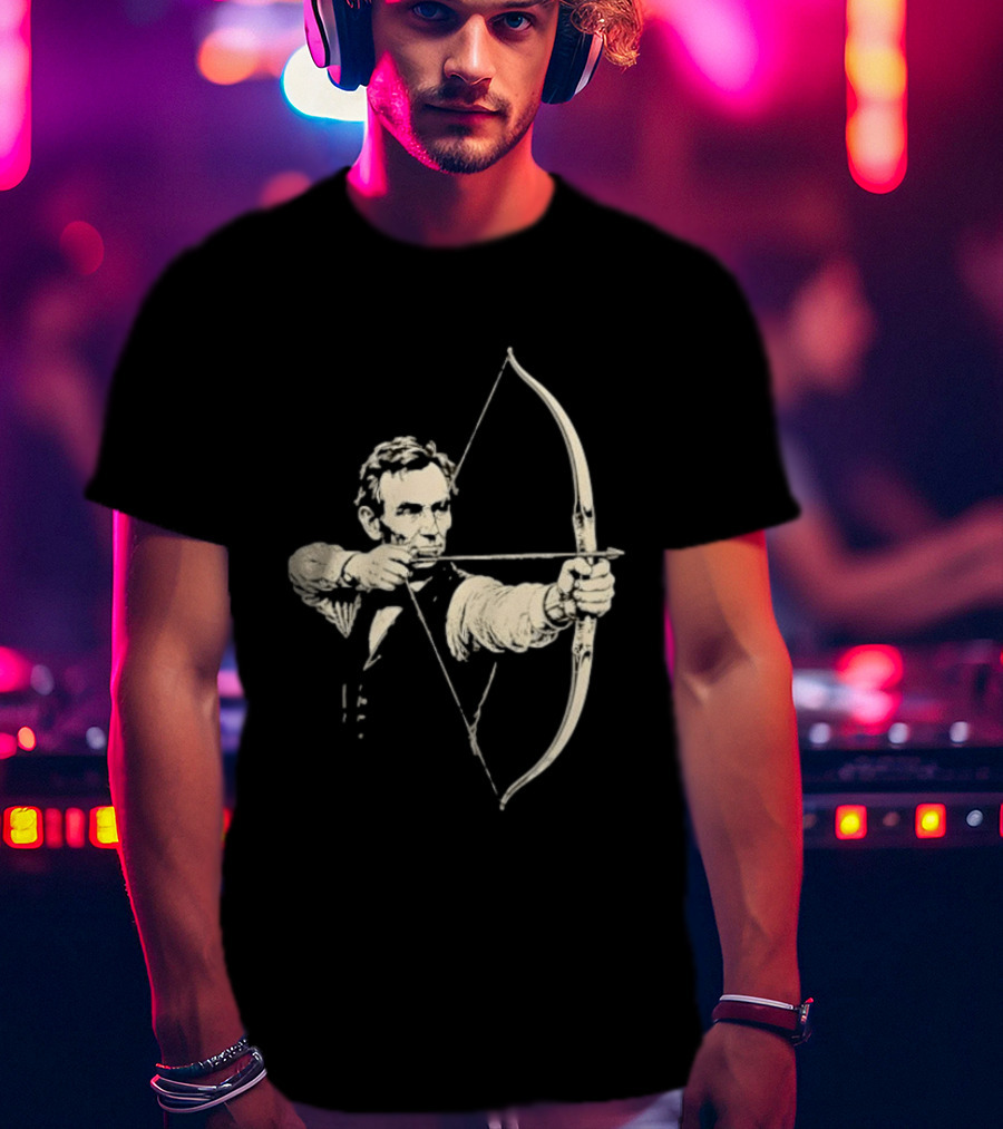 Abraham Lincoln Archery Archer United States 16th President POTUS American T-Shirt