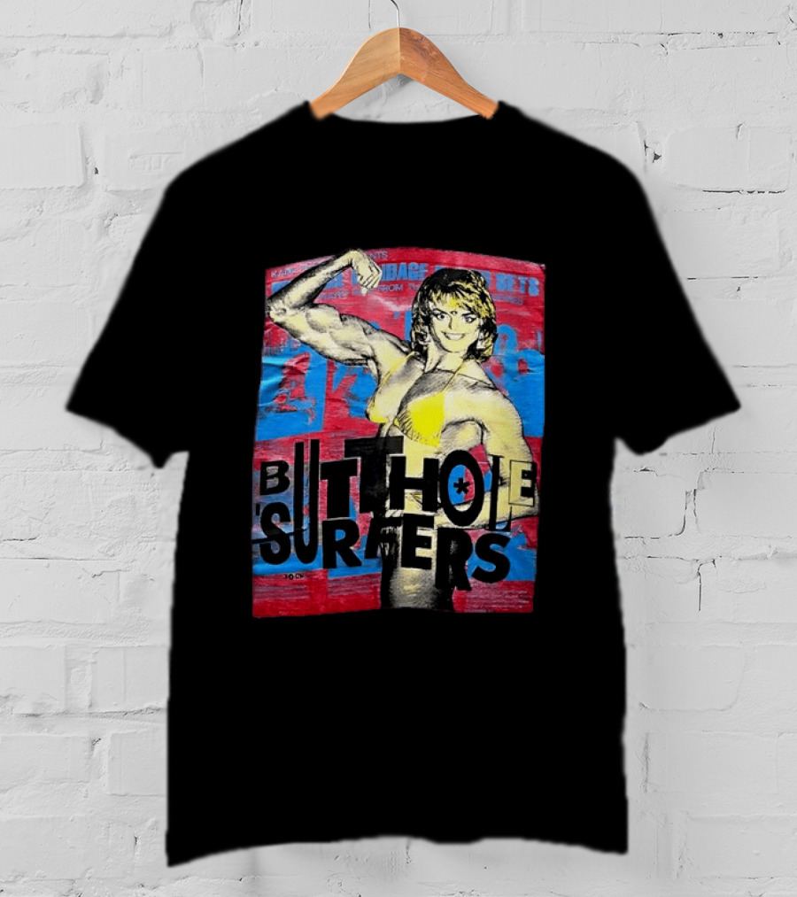 Butthole Surfers Gym Retro Bodybuilder T-Shirt
