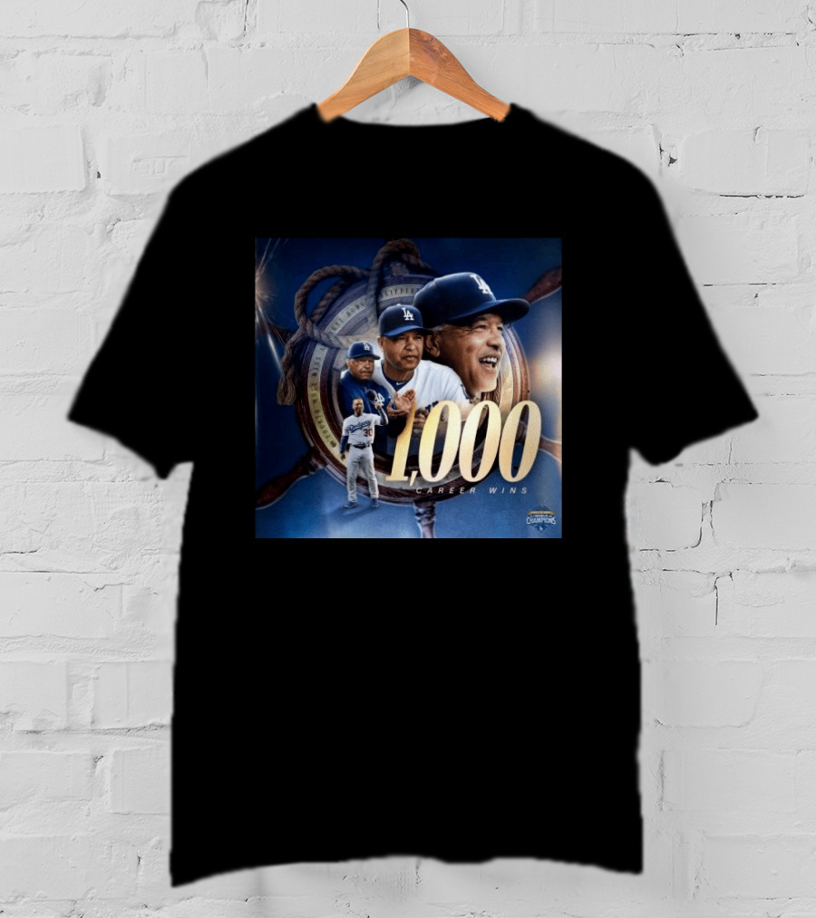 Los Angeles Dodgers Manager Doc Achieves 1000 Career Wins Milestone In Major League History T-Shirt