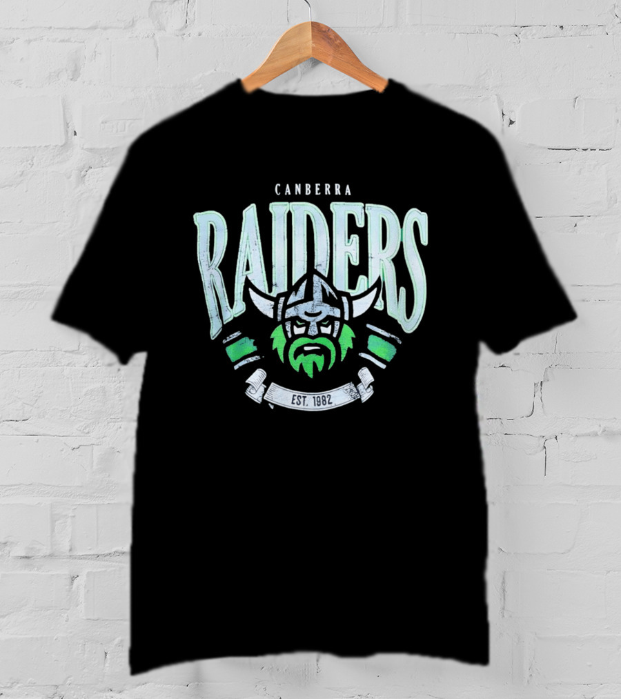Canberra Raiders Est. 1982 Viking Helmet NRL Team T-Shirt