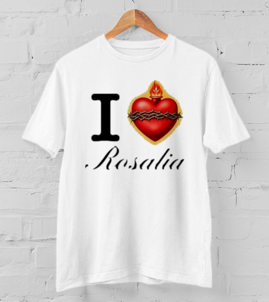 I Love Rosalia Alexa Demie Wear LUX Tour 2026 Sacred Heart Flame Thorn T-Shirt