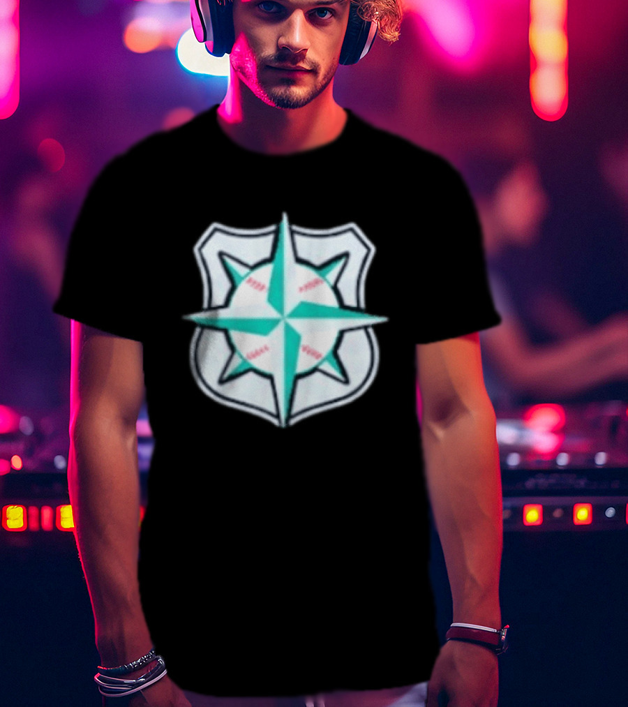 2026 Mariners Law Enforcement Appreciation Day Compass Shield T-Shirt