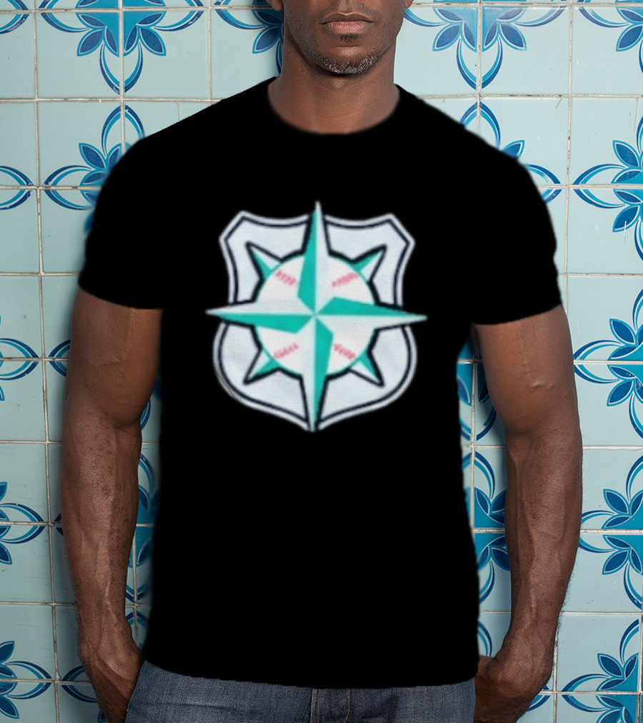 2026 Mariners Law Enforcement Appreciation Day Compass Shield T-Shirt