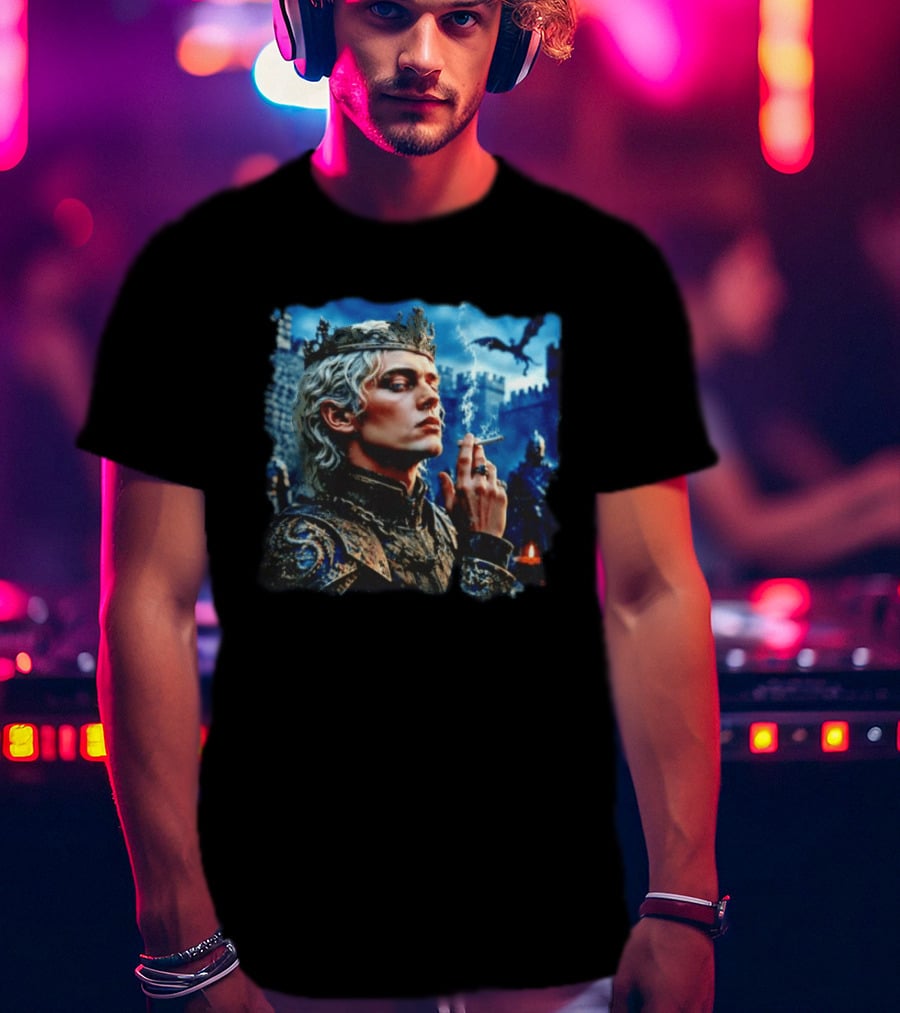 Aemond Targaryen House Of The Dragon Smoking Cigarette Castle Dragon King T-Shirt