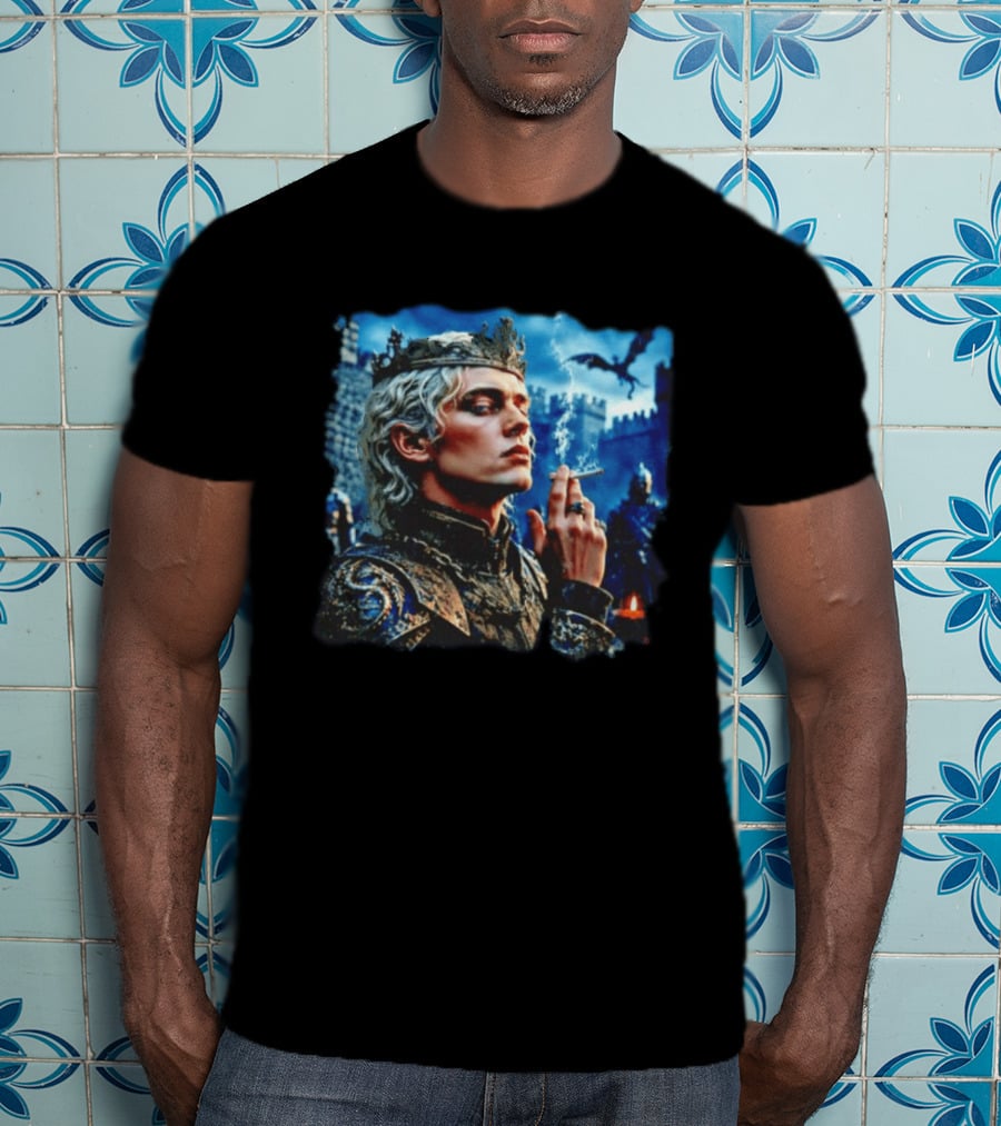 Aemond Targaryen House Of The Dragon Smoking Cigarette Castle Dragon King T-Shirt